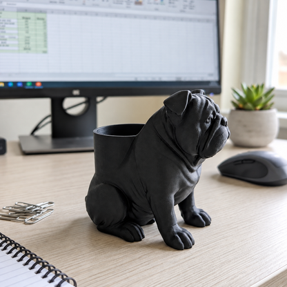 🐶 Dog-Shaped Desktop Pen Holder