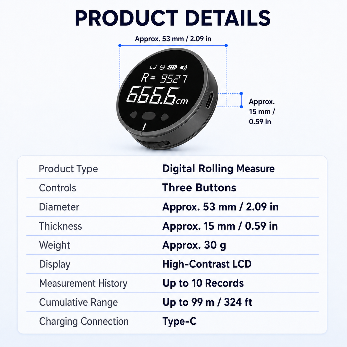 🔥 49% OFF Limited-Time Deal | 📏 8-in-1 Digital Rolling Tape Measure for Curves, Straight Lines & Irregular Surfaces ✨