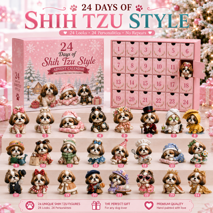 ⏰Limited Stock 50% OFF - 🎀24 Days of Shih Tzu Style Advent Calendar – 24 Unique Shih Tzu Collectibles ✨🐾