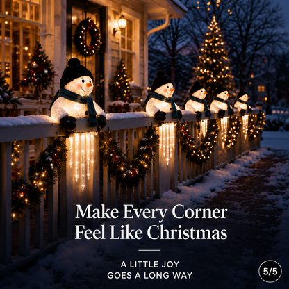 ☃️Let It Glow – Snowman Icicle Light Decor for Cozy Winter Nights