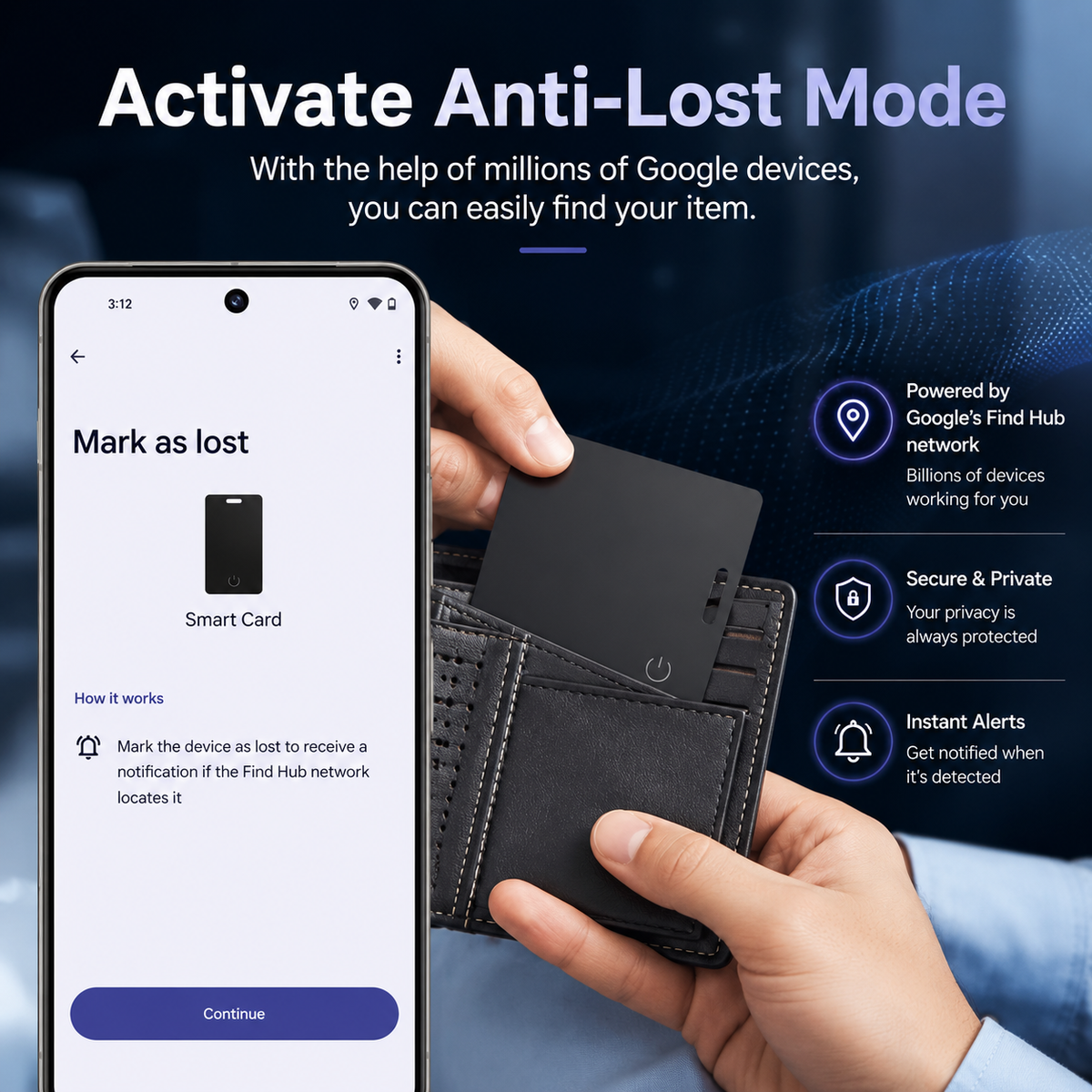 Global Ultra-Thin Tracking Card for Apple & Android