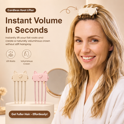 Wireless Heated Volumizing Root Lift Clip - Salon Crown Volume Styling Tool for Fine Flat Hair