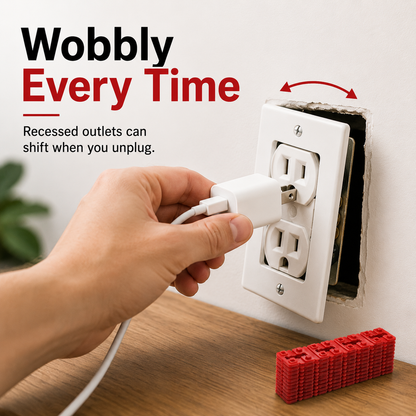 🔌 Snap-Apart Outlet Spacers – Fix Loose & Recessed Wall Outlets