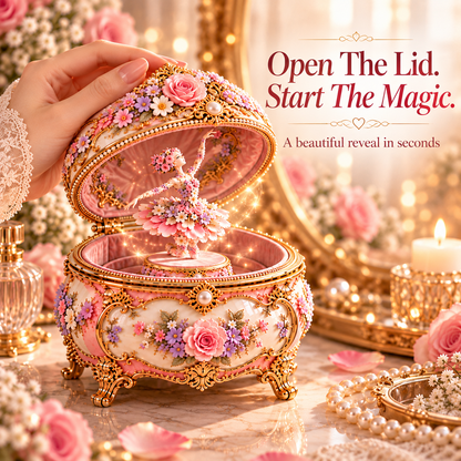 🩰 Floral Ballerina Music Box | Hidden Butterfly Reveal Keepsake