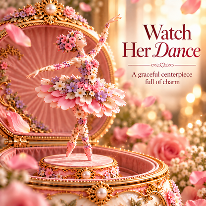 🩰 Floral Ballerina Music Box | Hidden Butterfly Reveal Keepsake