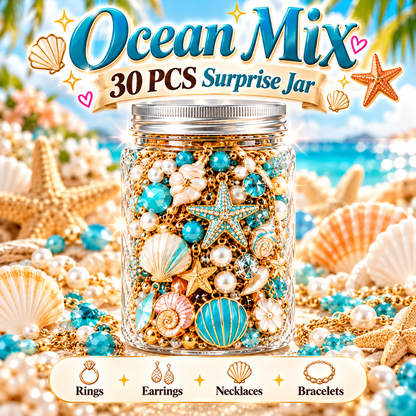 30-Piece Mystery Jewelry Jar – Surprise Rings, Earrings, Necklaces & Bracelets