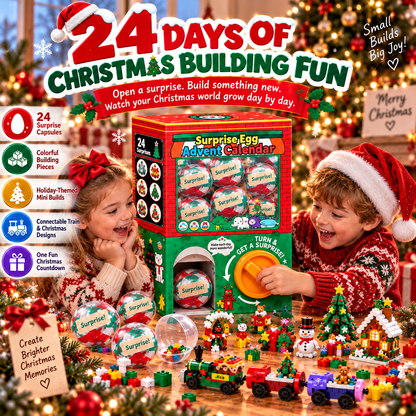 24-Day Surprise Egg Building Block Advent Calendar