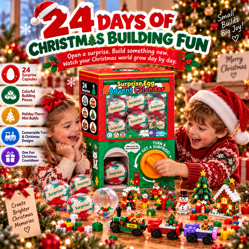 24-Day Surprise Egg Building Block Advent Calendar