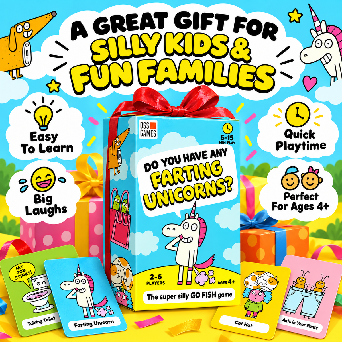 😂 Super Silly Go Fish Card Game for Kids & Family Game Night