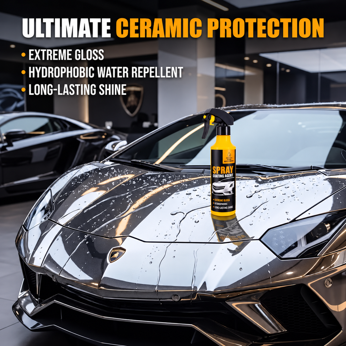 Car Coating Spray - Instantly Boosts Car Gloss & Water Beading, Scratch