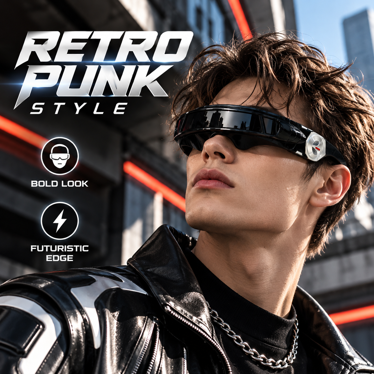 Space Goggles — Retro Punk UV400 Laser Eye Sunglasses for Outdoor Sports