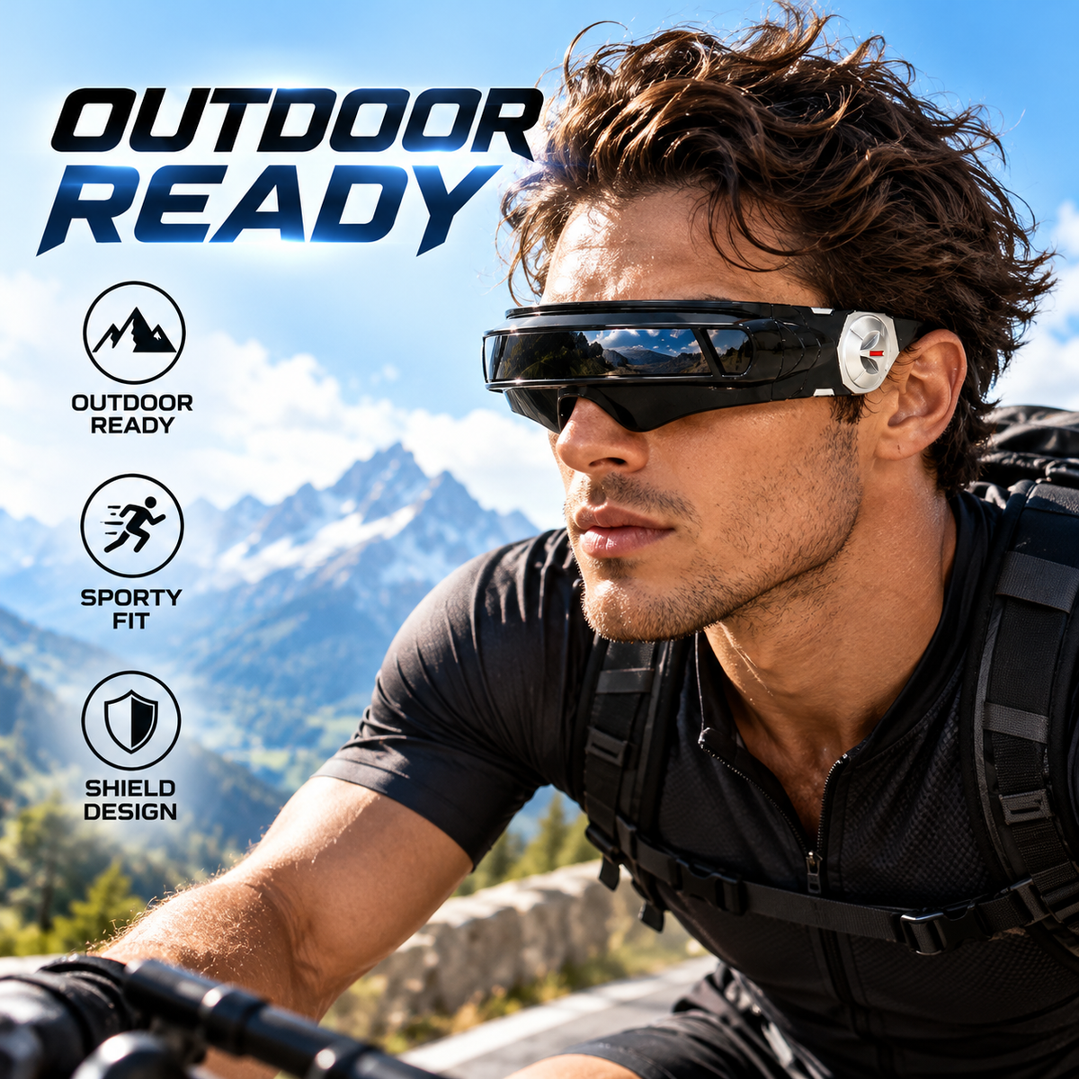 Space Goggles — Retro Punk UV400 Laser Eye Sunglasses for Outdoor Sports