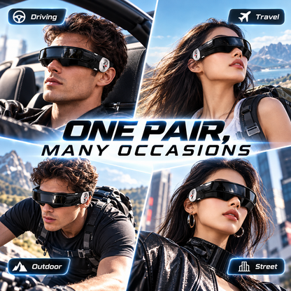 Space Goggles — Retro Punk UV400 Laser Eye Sunglasses for Outdoor Sports