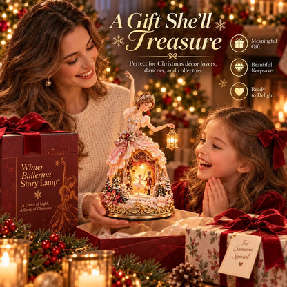 🔥LAST DAY 50% OFF 🩰  Winter Ballerina Story Lamp™ – Lighted Nutcracker Christmas Tabletop Decor