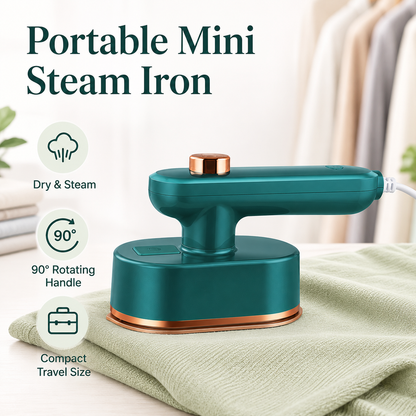 ⏳🔥LIMITED-TIME 50% OFF! 👕 Portable Mini Steam Iron – Quick, Easy & Wrinkle-Free ✨