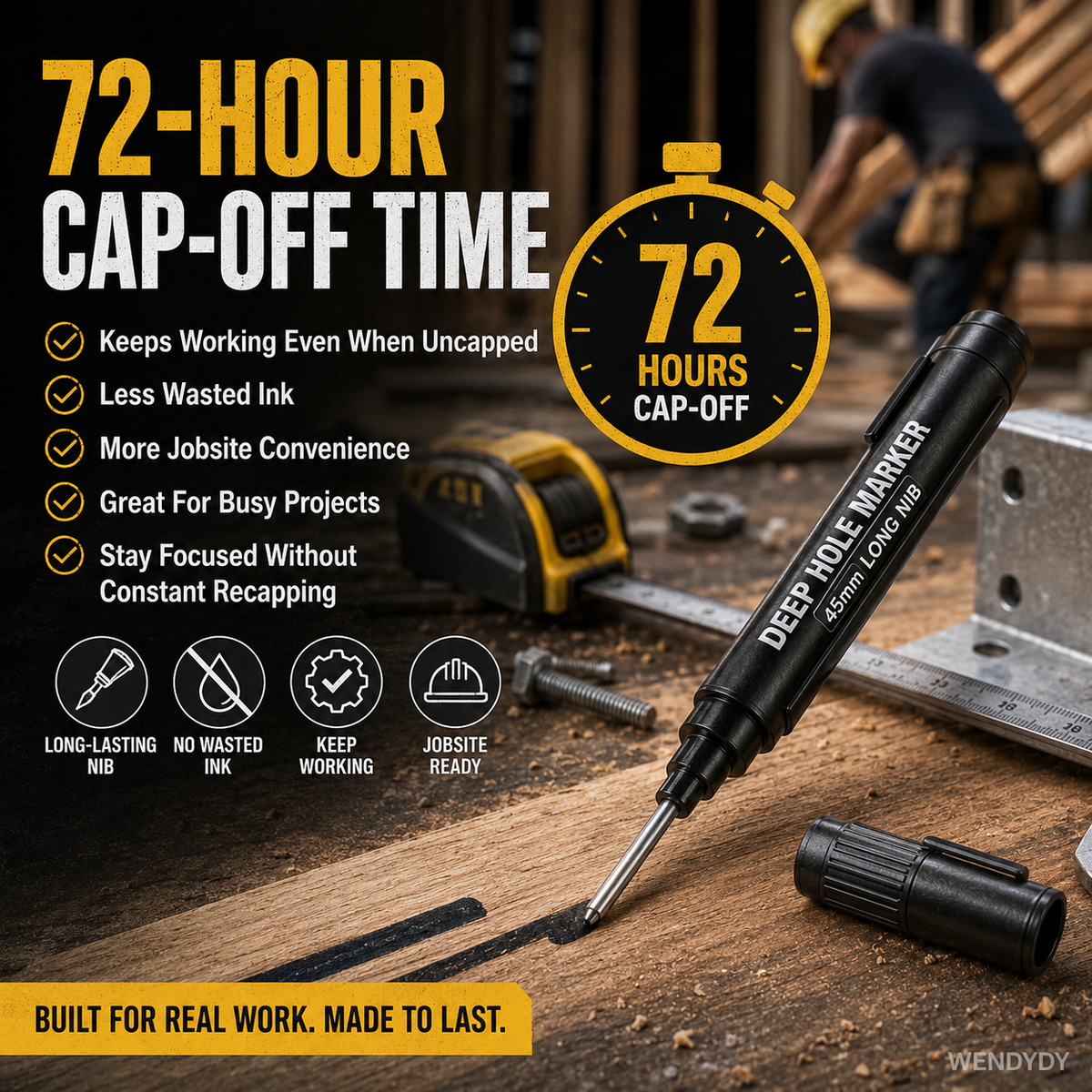📢📢50% OFF !! ⏰Deep Hole Marker with 45mm Long Nib