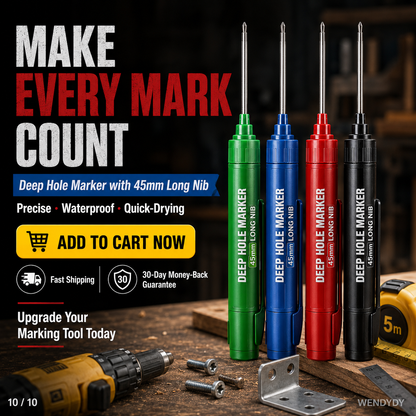 📢📢50% OFF !! ⏰Deep Hole Marker with 45mm Long Nib