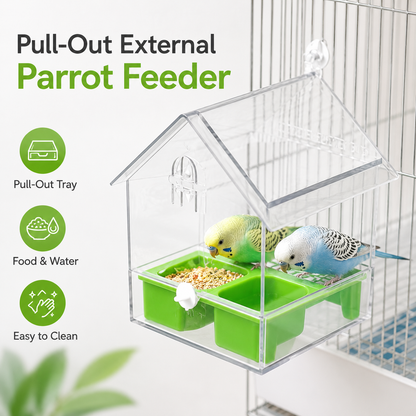 🌟 Shopping Frenzy: Entire Store 50% OFF🔥Pull-Out External Parrot Feeder