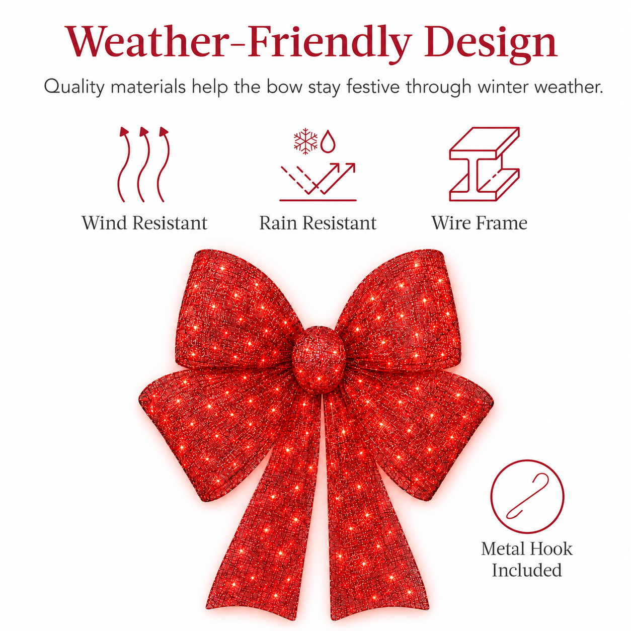 🔥 Limited-Time OFF 49%🎁✨🎄 48-Inch Lighted Christmas Bow 🎀
