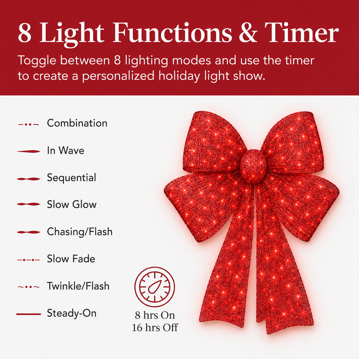 🔥 Limited-Time OFF 49%🎁✨🎄 48-Inch Lighted Christmas Bow 🎀