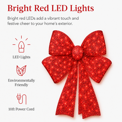 🔥 Limited-Time OFF 49%🎁✨🎄 48-Inch Lighted Christmas Bow 🎀