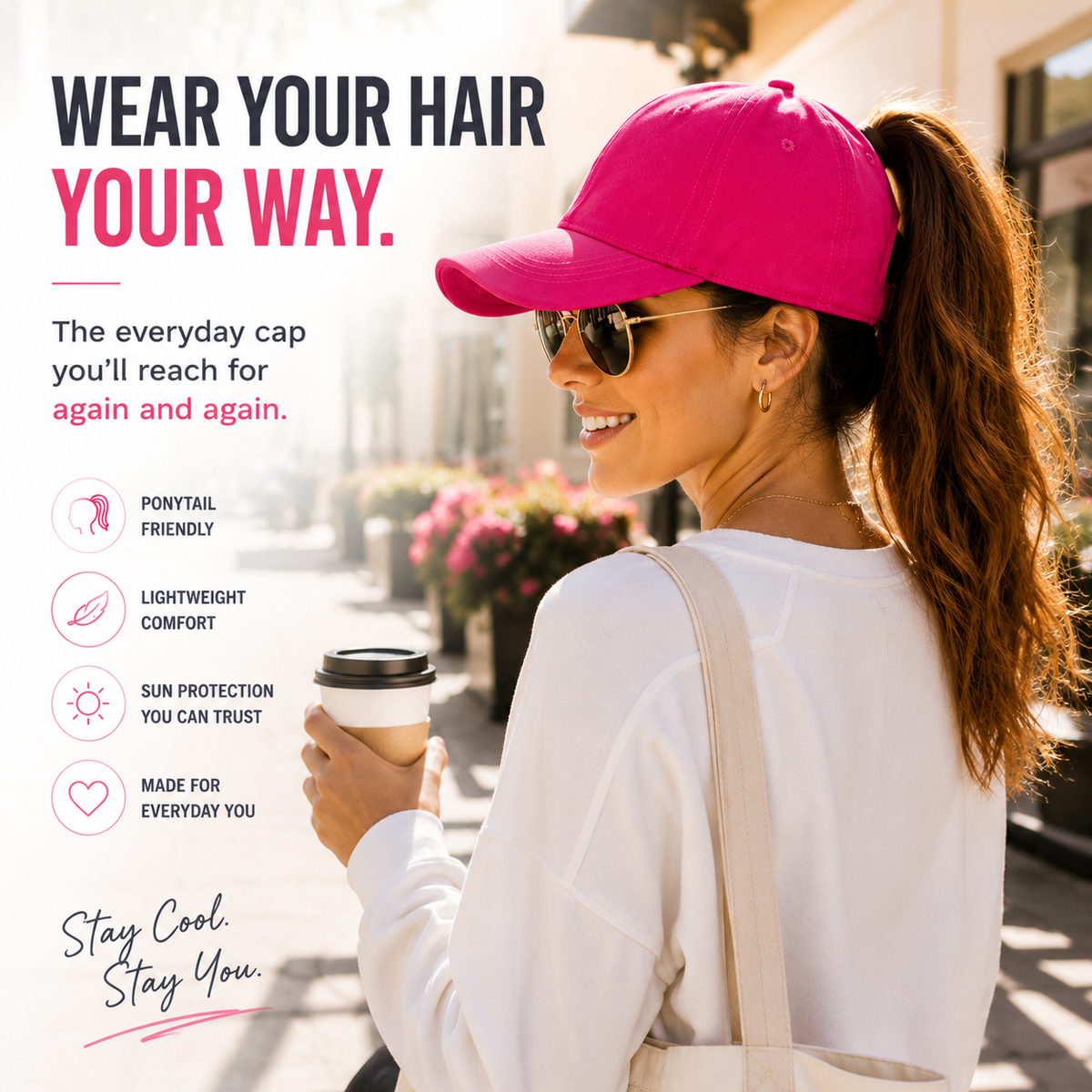 🔥 LAST DAY 50% OFF | Ponytail Baseball Cap – Made For Ponytails, Built For Everyday Comfort