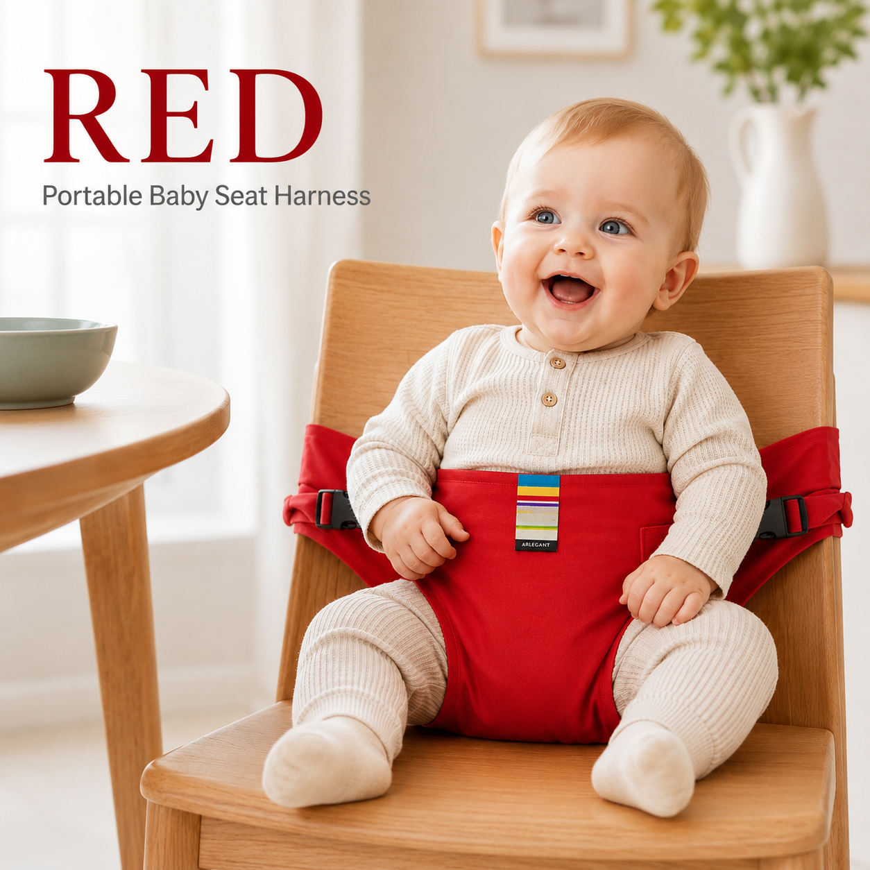 👶 Adjustable Baby Chair Safety Strap🪑Safer Mealtimes Made Easy
