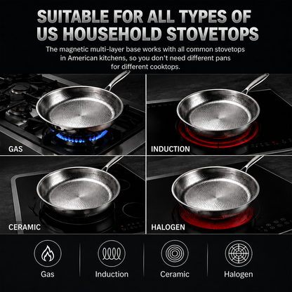 Hand-hammered, uncoated non-stick frying pan 🍳
