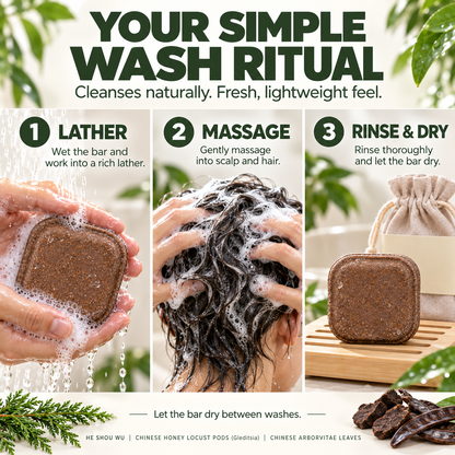 Solid shampoo with natural herbs