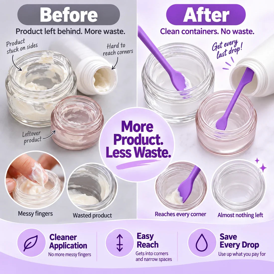 Mini Silicone Scraper – Telescopic, flexible & easy‑clean