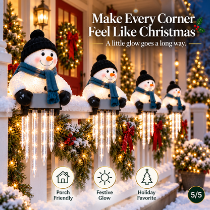☃️Let It Glow – Snowman Icicle Light Decor for Cozy Winter Nights
