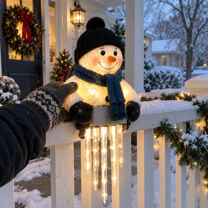 ☃️Let It Glow – Snowman Icicle Light Decor for Cozy Winter Nights