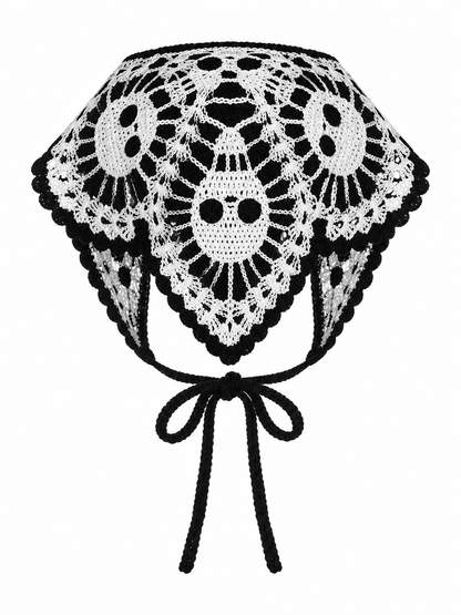🎃 Halloween Style Deal – Boho Ghost Print Head Scarf 👻 Cute Seasonal Hair Accessory for Festive Looks 🦇