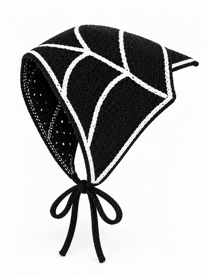 🎃 Halloween Style Deal – Boho Ghost Print Head Scarf 👻 Cute Seasonal Hair Accessory for Festive Looks 🦇