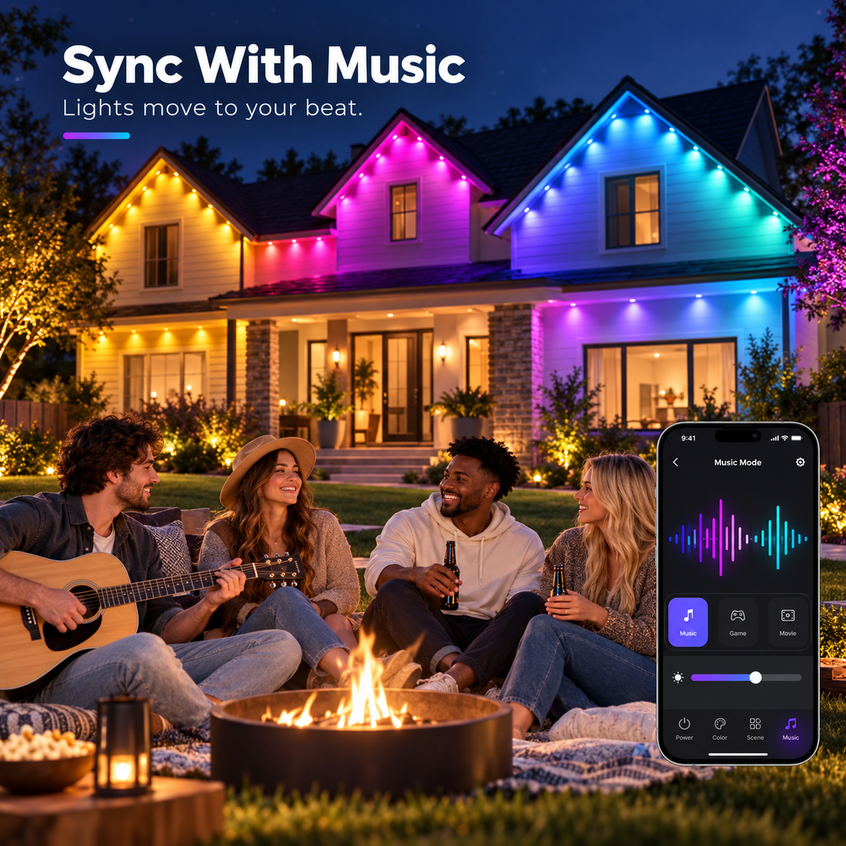 🎅Early Christmas 49% OFF - Smart Rainbow LED Permanent Outdoor Light🎁