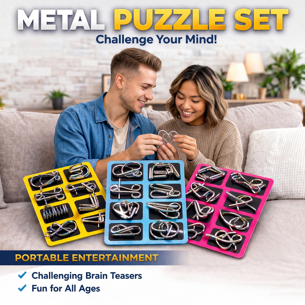 🔥El Mejor Regalo🎁 Puzle Montessori de Metal para Resolver