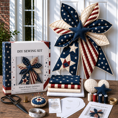 Large Patchwork Bow Sewing Kit