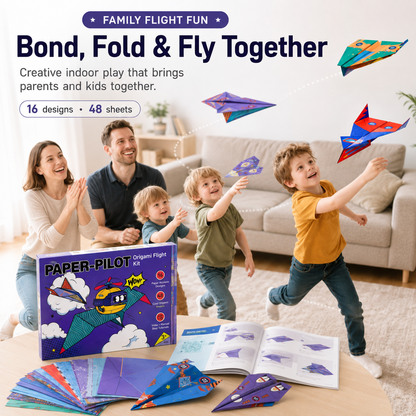 ✈️ Paper Airplane Kit for Kids – 16 Origami Flight Designs