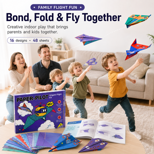 ✈️ Paper Airplane Kit for Kids – 16 Origami Flight Designs