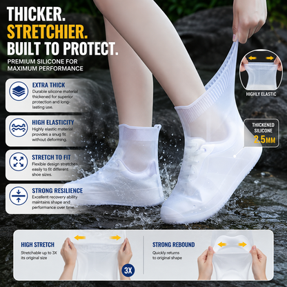 Stop Soaked Sneakers! Heavy-Duty Rain Shoe Covers – Anti-Slip & Fold Into Your Bag 🌧️