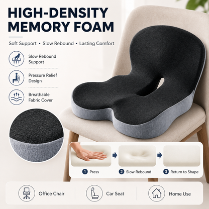🔥Sitting all day? This cushion can instantly relieve pressure on your back and tailbone.