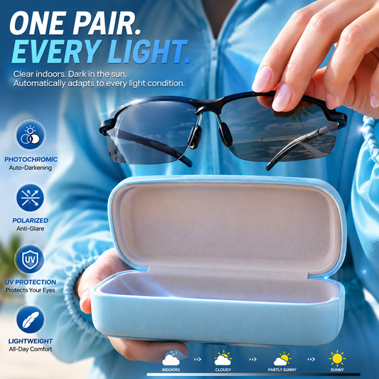 Gafas de sol fotocromáticas con lentes polarizadas antirreflejos