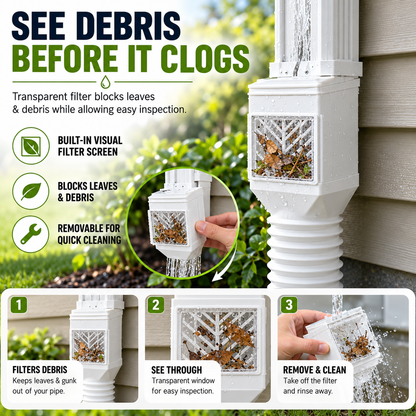 🌧️ Flexible Downspout Extension Kit – 22–63in Rainwater Drainage Pipe