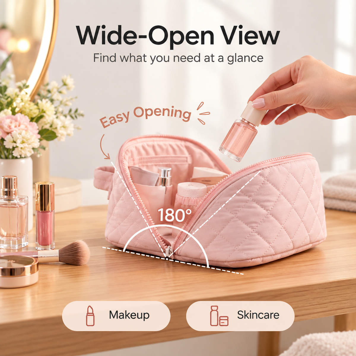 49% OFF This Week Promotions🎉🎉Travel Makeup Bag for Woman-Large Size