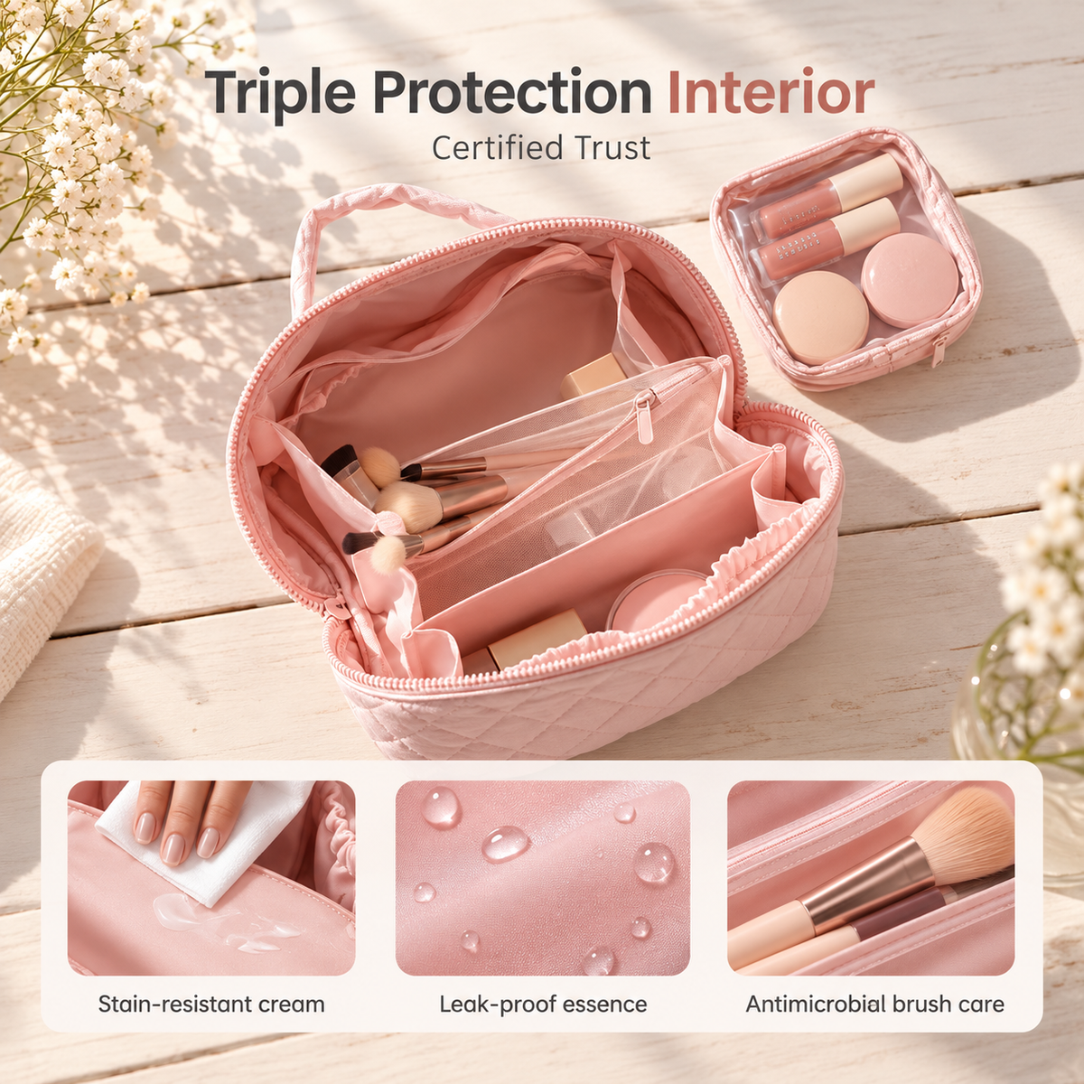 49% OFF This Week Promotions🎉🎉Travel Makeup Bag for Woman-Large Size