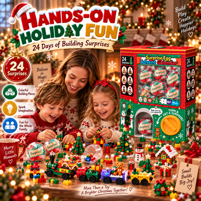 24-Day Surprise Egg Building Block Advent Calendar