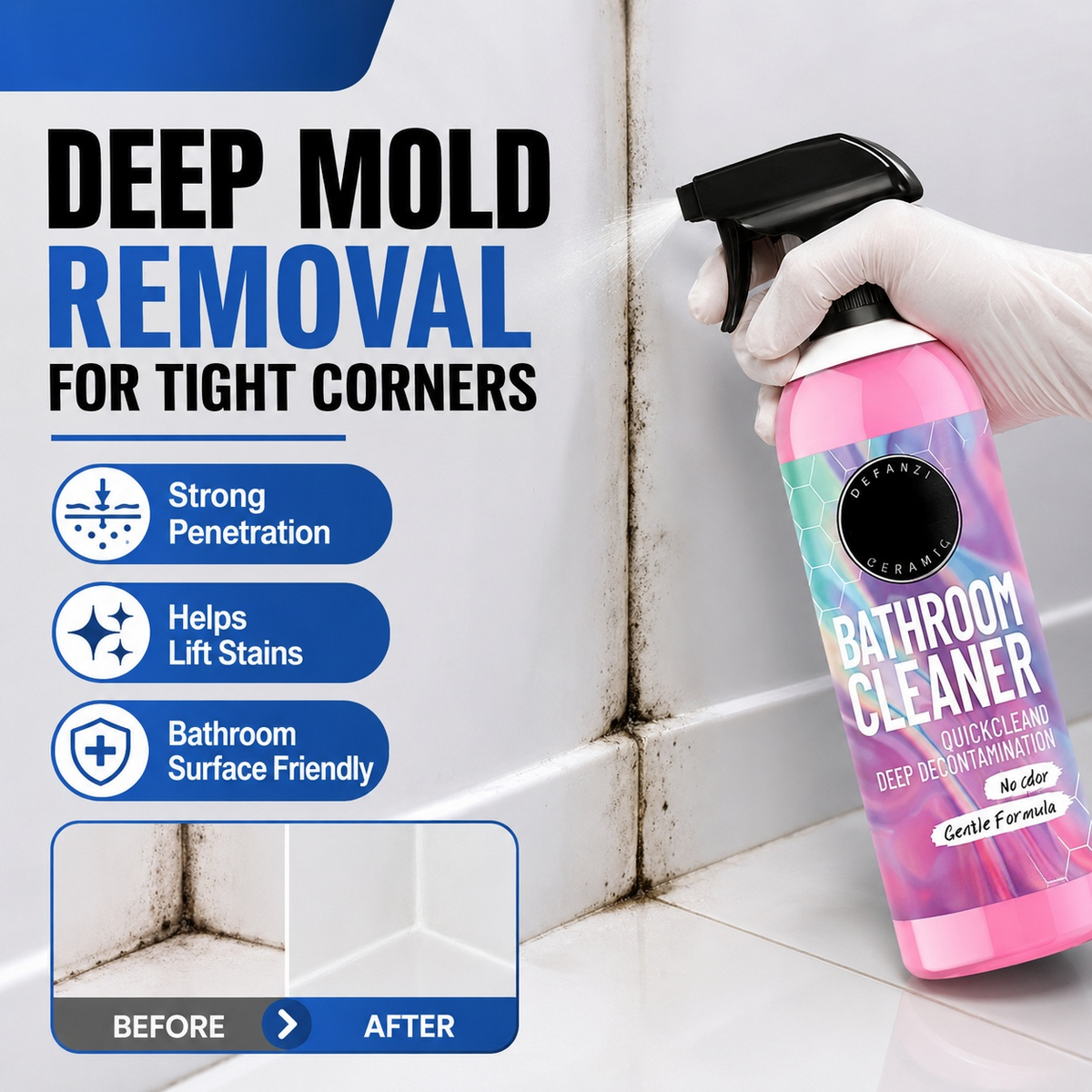 Bathroom Cleaner Powerfully Removes Limescale