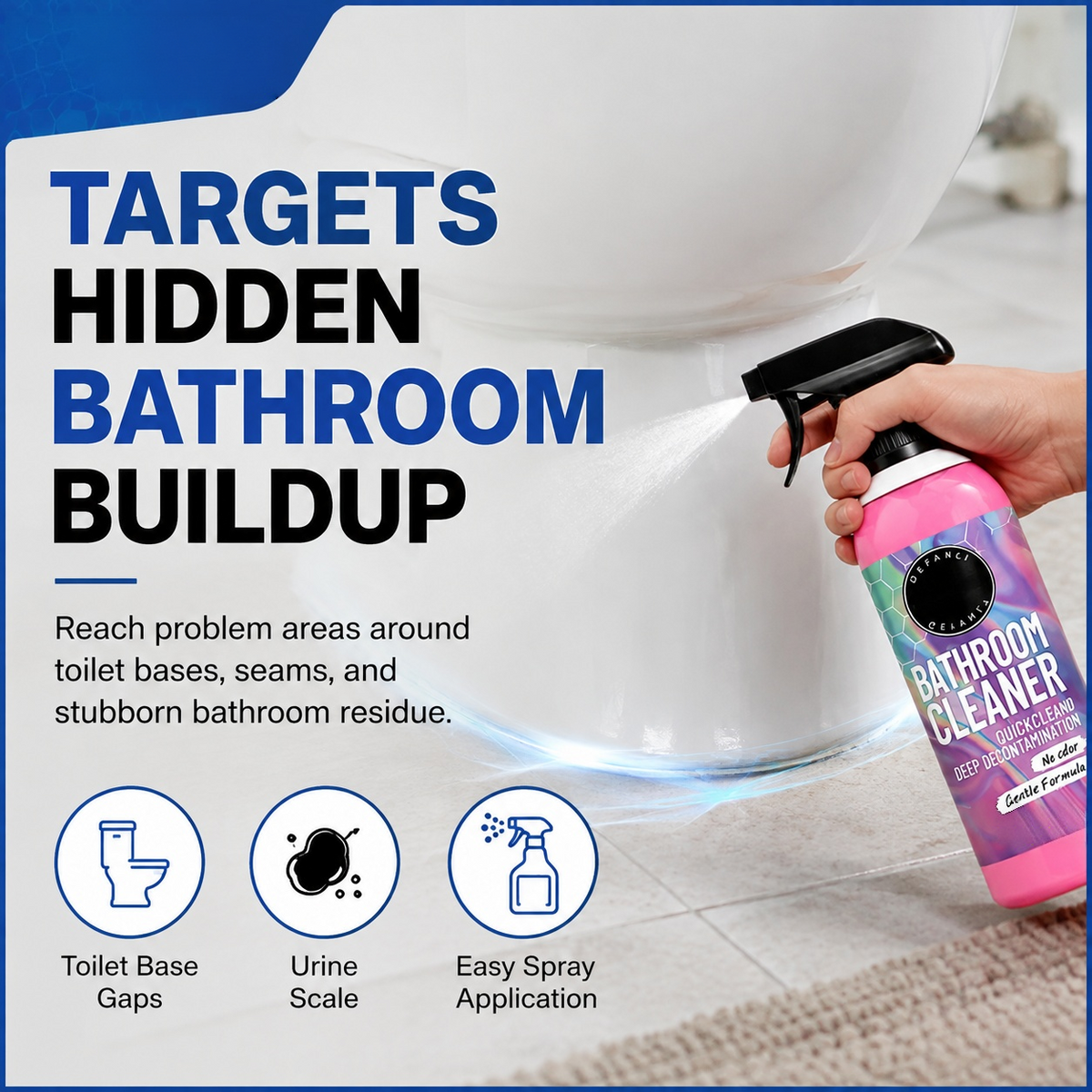 Bathroom Cleaner Powerfully Removes Limescale