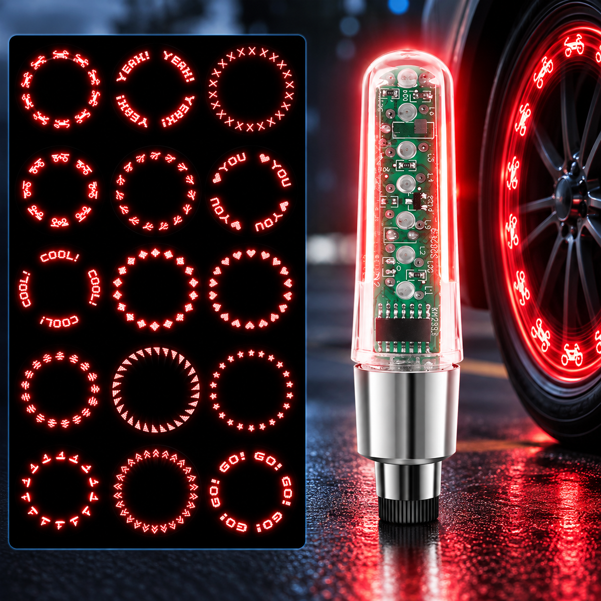 🚲Waterproof Bike Tire Valve Stem Lights✨