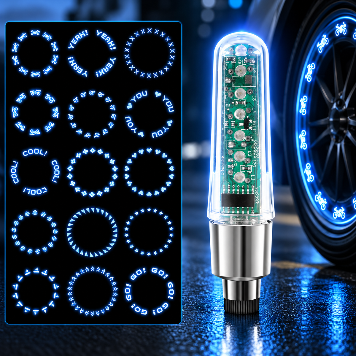 🚲Waterproof Bike Tire Valve Stem Lights✨